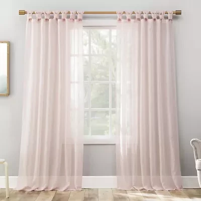No 918 Krista Tab Top Sheer Single Curtain Panel