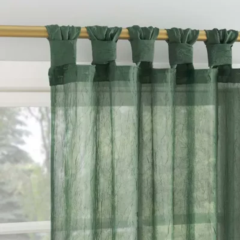 No 918 Krista Tab Top Sheer Single Curtain Panel