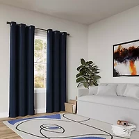 Sun Zero Cascade Grommet Top Blackout Single Curtain Panel