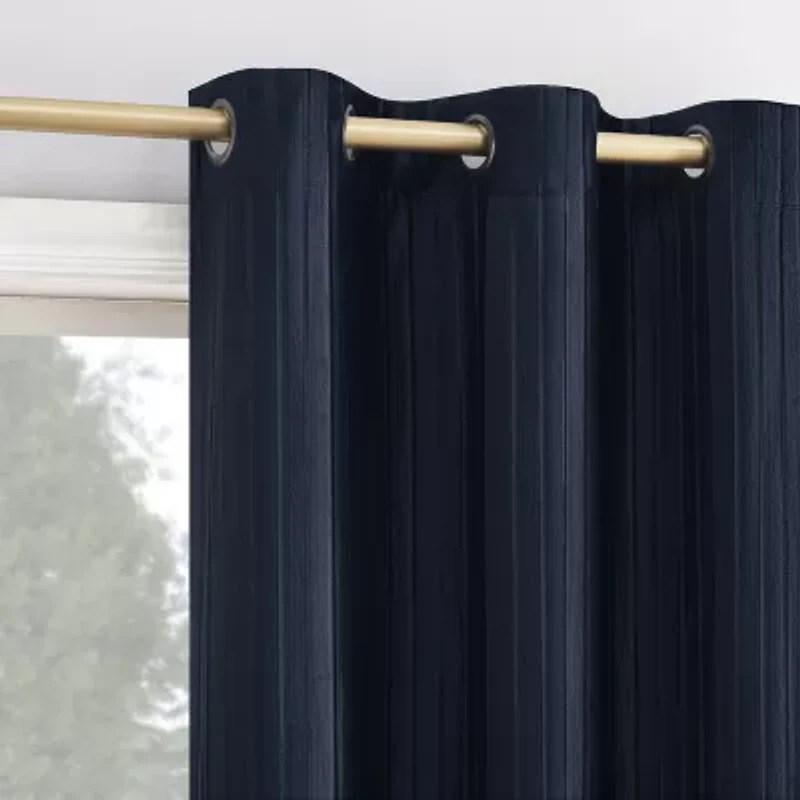 Sun Zero Cascade Grommet Top Blackout Single Curtain Panel