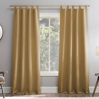 Sun Zero Evan Tab Top Energy Saving Blackout Single Curtain Panel