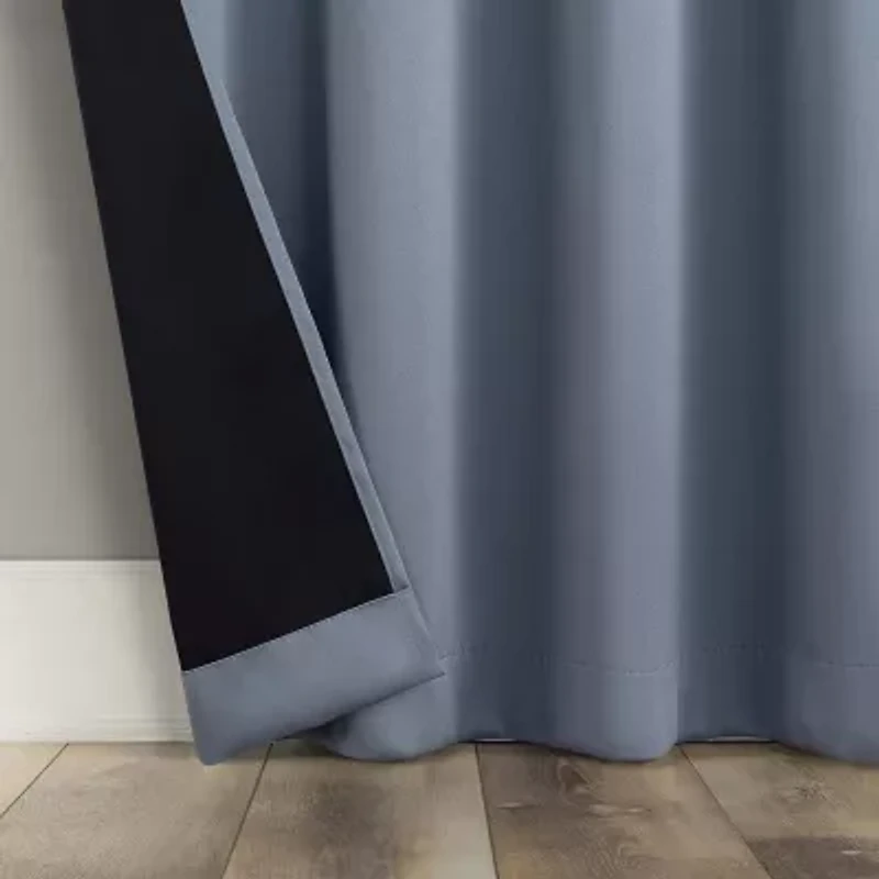 Sun Zero Oslo Grommet Top Energy Saving 100% Blackout Single Curtain Panel