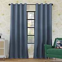 Sun Zero Oslo Grommet Top Energy Saving 100% Blackout Single Curtain Panel