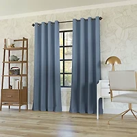 Sun Zero Oslo Grommet Top Energy Saving 100% Blackout Single Curtain Panel