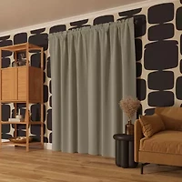 Sun Zero Oslo Rod Pocket Energy Saving 100% Blackout Single Curtain Panel