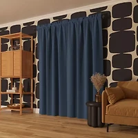 Sun Zero Oslo Rod Pocket Energy Saving 100% Blackout Single Curtain Panel