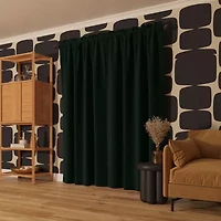 Sun Zero Oslo Rod Pocket Energy Saving 100% Blackout Single Curtain Panel