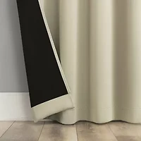 Sun Zero Oslo Rod Pocket Energy Saving 100% Blackout Single Curtain Panel