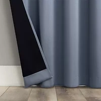 Sun Zero Oslo Rod Pocket Energy Saving 100% Blackout Single Curtain Panel