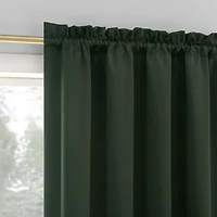 Sun Zero Oslo Rod Pocket Energy Saving 100% Blackout Single Curtain Panel
