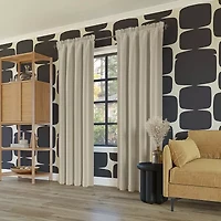 Sun Zero Oslo Rod Pocket Energy Saving 100% Blackout Single Curtain Panel