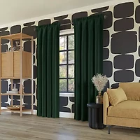 Sun Zero Oslo Rod Pocket Energy Saving 100% Blackout Single Curtain Panel