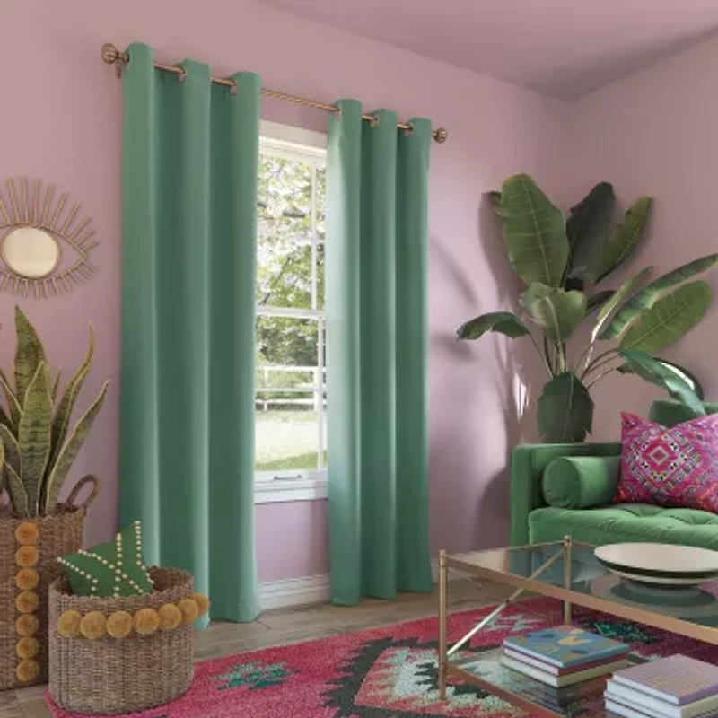 Sun Zero Riley Grommet Top Energy Saving Blackout Single Curtain Panel