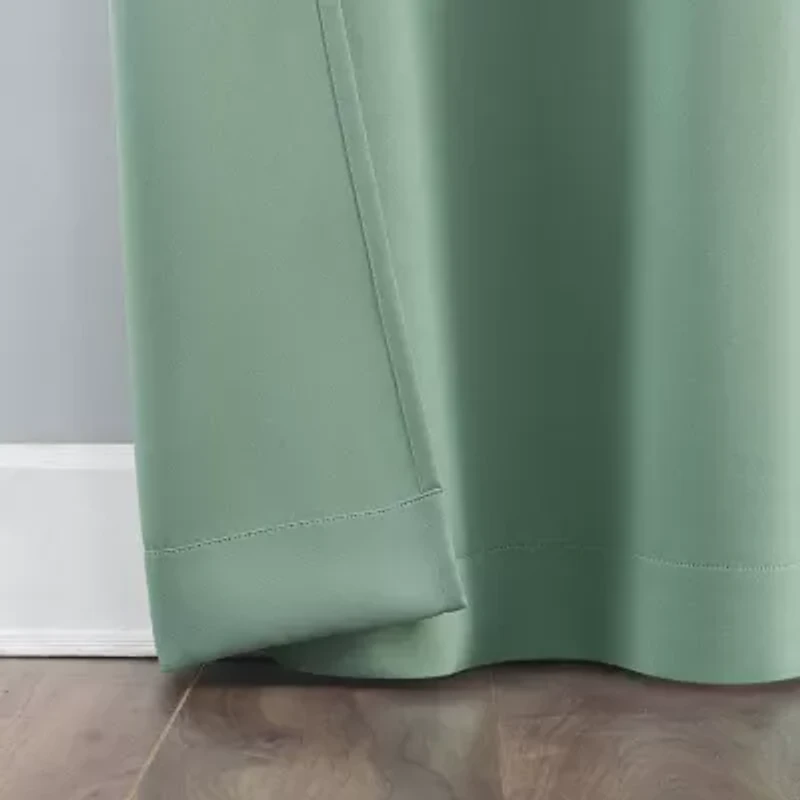 Sun Zero Riley Grommet Top Energy Saving Blackout Single Curtain Panel