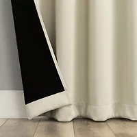Sun Zero Bergen Rod Pocket 100% Blackout Single Curtain Panel