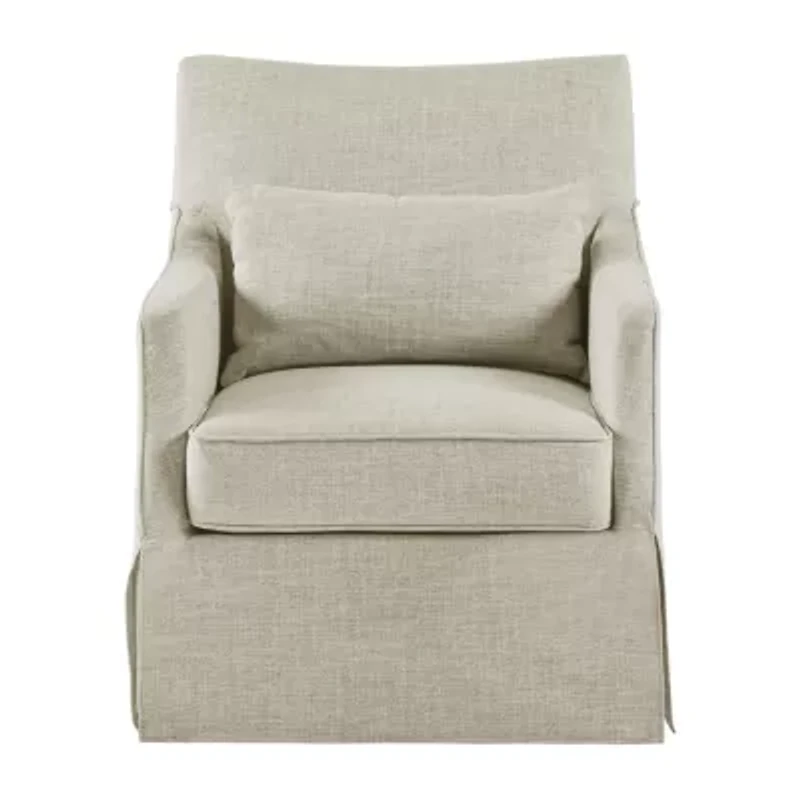 Martha Stewart London Swivel Upholstered Armchair