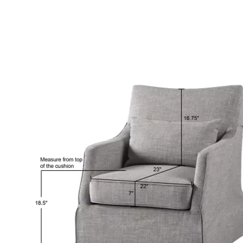 Martha Stewart London Swivel Upholstered Armchair