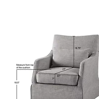 Martha Stewart London Swivel Upholstered Armchair