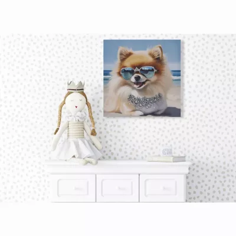 Madison Park 16 X 16 Beach Dogs Canvas Art