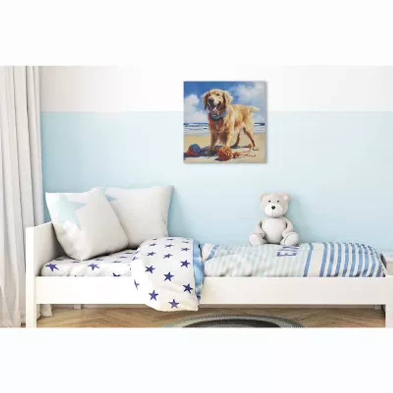 Madison Park 16 X 16 Beach Dogs Canvas Art