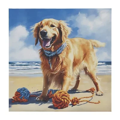 Madison Park 16 X 16 Beach Dogs Canvas Art