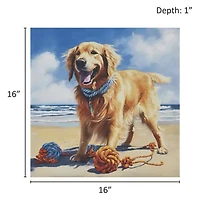 Madison Park 16 X 16 Beach Dogs Canvas Art