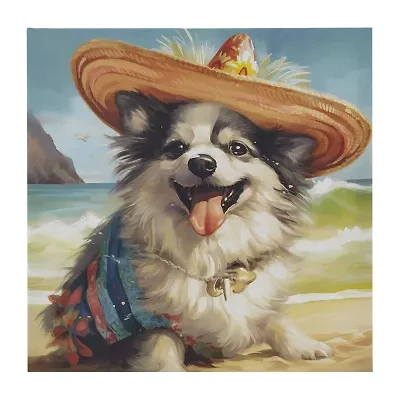 Madison Park 16 X 16 Beach Dogs Canvas Art