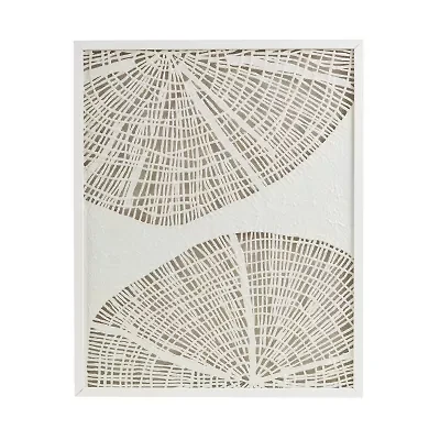 Madison Park 31.25 Solana Coastal Rice Shadow Box Art