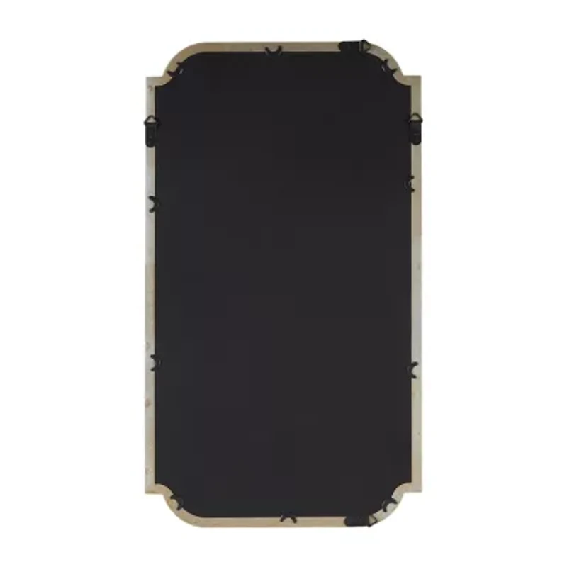 Madison Park 38 Adelaide Gold Scalloped Wood Wall Mount Rectangular Wall Mirror