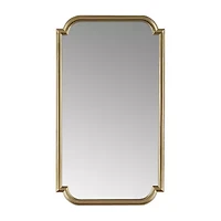Madison Park 38 Adelaide Gold Scalloped Wood Wall Mount Rectangular Wall Mirror