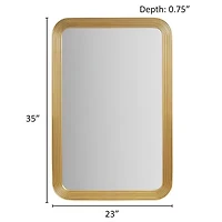 Madison Park 35 Aurelia Rect Fluted Wall Mount Square Wall Mirror