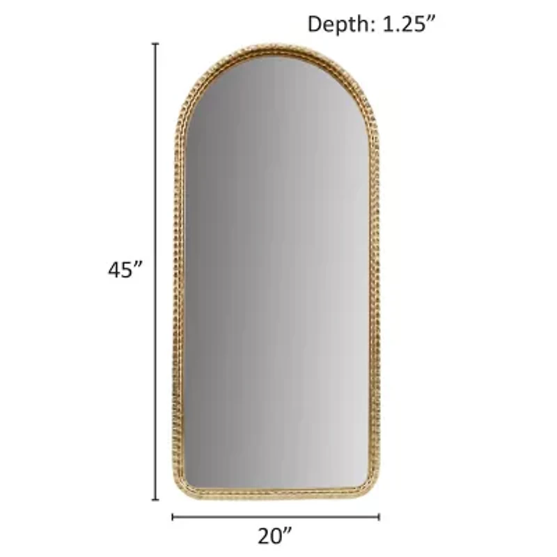 Madison Park 45 Mia Gold Metal Arch Wall Mount Wall Mirror