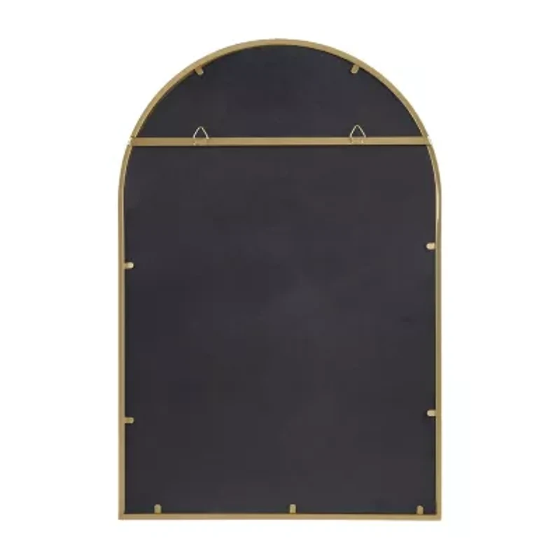 Martha Stewart 35.5 Regina Gold Arched Wall Mount Wall Mirror