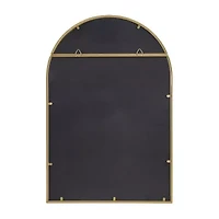 Martha Stewart 35.5 Regina Gold Arched Wall Mount Wall Mirror