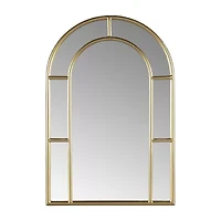Martha Stewart 35.5 Regina Gold Arched Wall Mount Wall Mirror