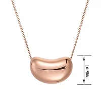Womens 14K Rose Gold Over Silver 18 Inch Pendant Necklace