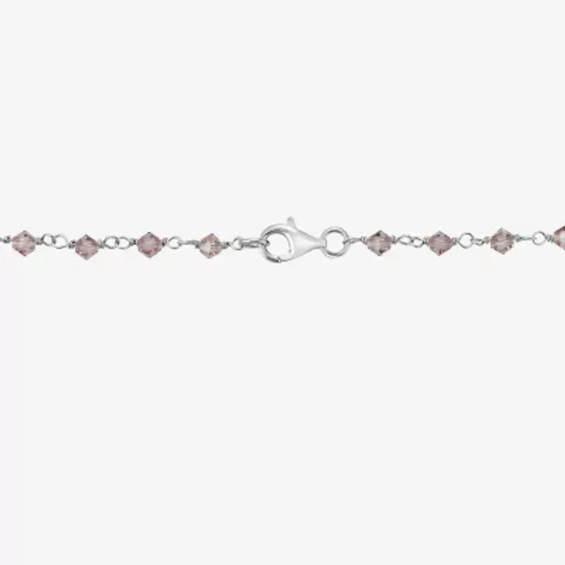 Womens Multi Color Shell Sterling Silver Butterfly 18 Inch Pendant Necklace