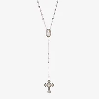 Womens Multi Color Shell Sterling Silver Butterfly 18 Inch Pendant Necklace