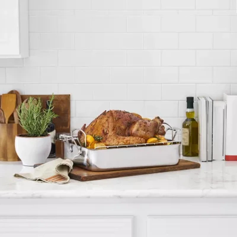 Cuisinart Chefs Stainless Steel 16" Roasting Pan with U Rack