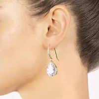 Sparkle Allure Womens Cubic Zirconia 14K Gold Over Brass Oval Drop Earrings