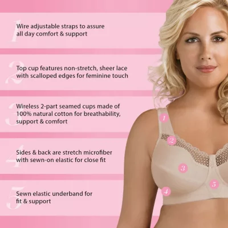 Exquisite Form Fully Unlined Wireless Full Coverage Bra 5100535