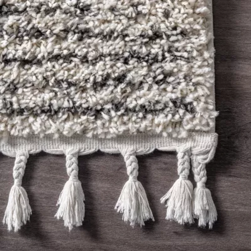 Nuloom Sqbria Striped Indoor Square Area Rug