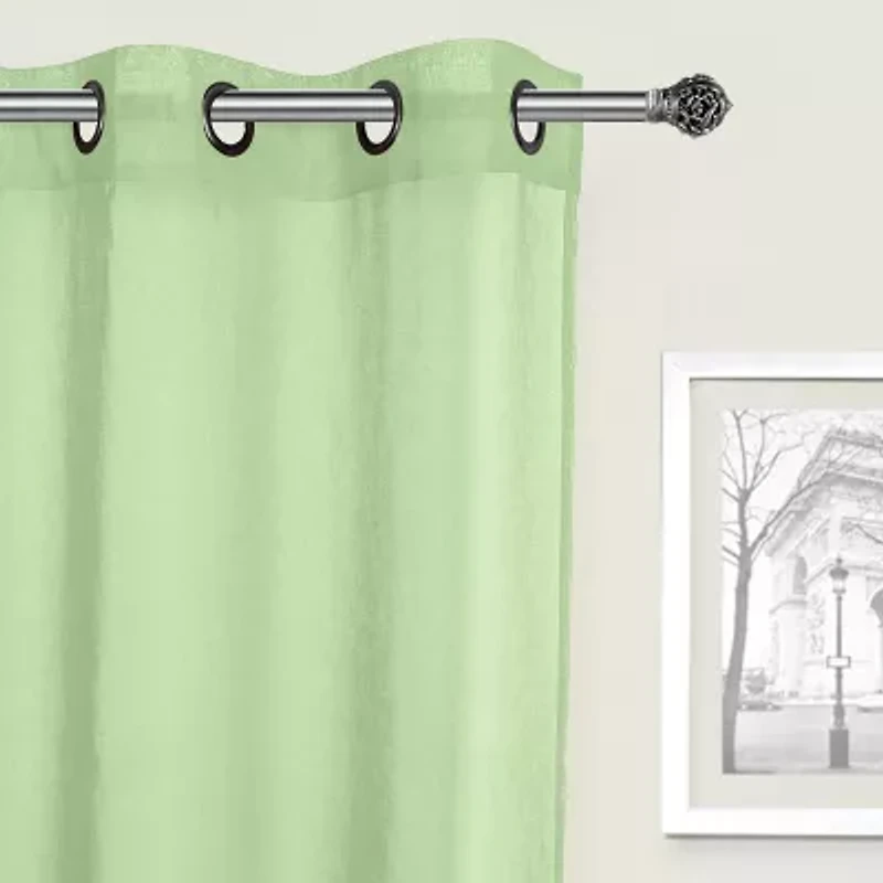 Regal Home Sheffield Grommet Top Sheer Set of 2 Curtain Panel