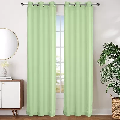 Regal Home Sheffield Grommet Top Sheer Set of 2 Curtain Panel