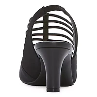 east 5th Neville Womens Round Peep Toe Block Heel Pumps