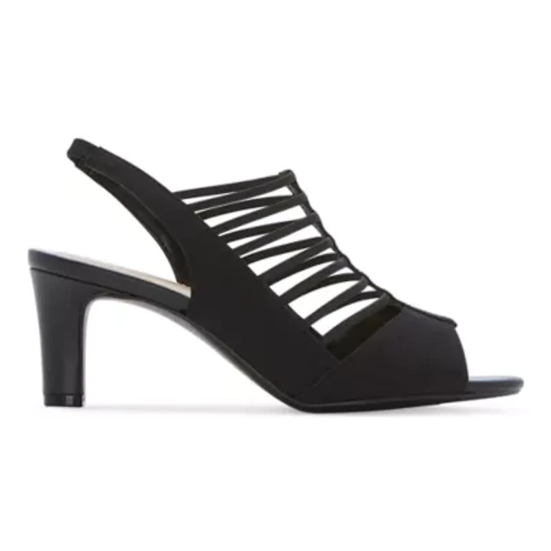 east 5th Neville Womens Round Peep Toe Block Heel Pumps