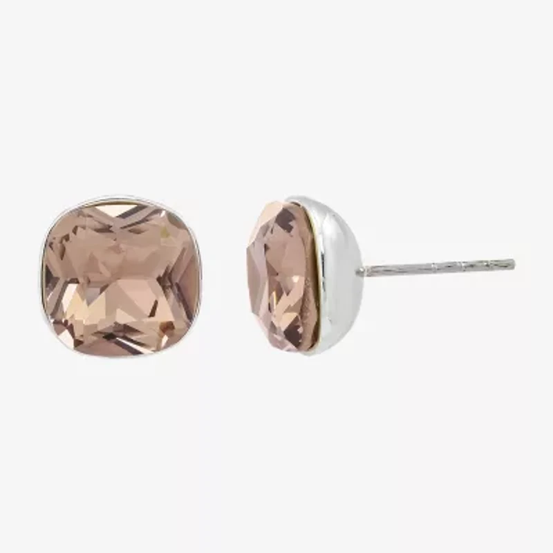 Sparkle Allure Pink Crystal 10.2mm Stud Earrings