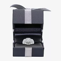(I / I1) Love Lives Forever Womens 2 CT. T.W. Lab Grown White Diamond 10K or 14K Gold Cushion Side Stone 3-Stone Engagement Ring