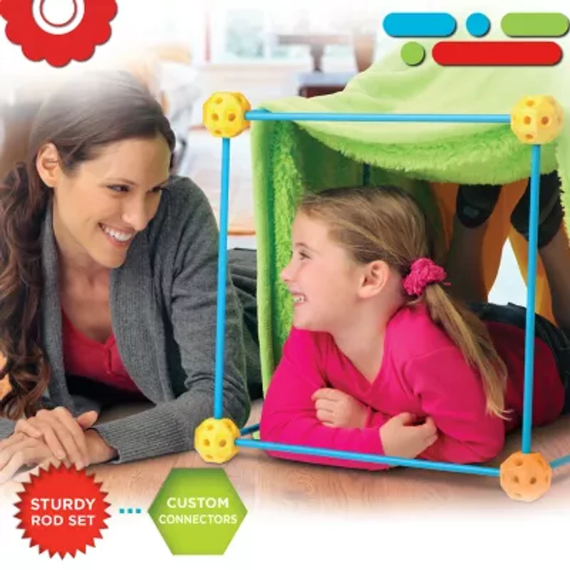 Discovery Kids Flexible Construction Fort with 44 Rods & 25 Connector Blocks, , 69-piece, Age 5+