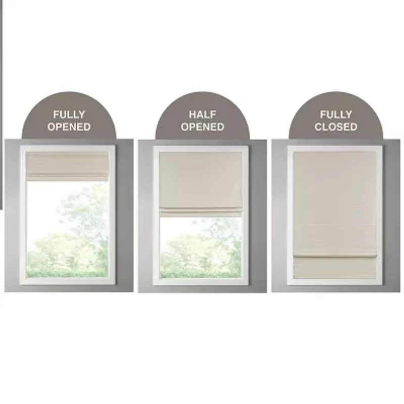Madison Park Leighton Energy Saving Cordless Room Darkening Roman Shade